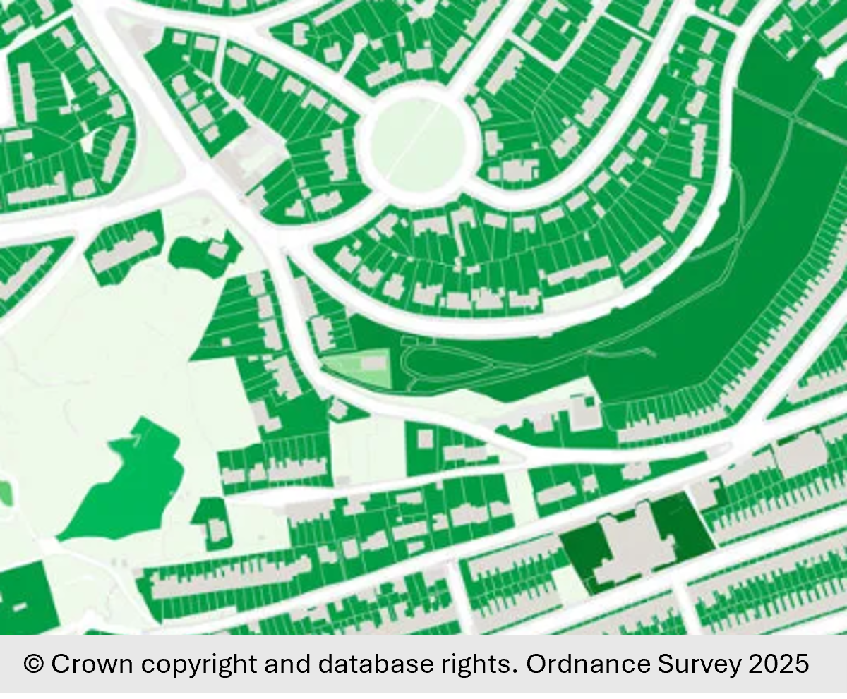 OS MasterMap Greenspace Layer - sample image
